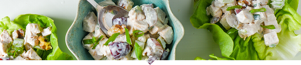Grape Marinated Chicken Salad Lettuce Wraps